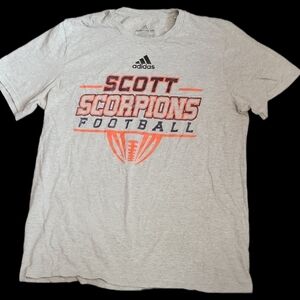 Adidas Gray Short Sleeve Football Tee